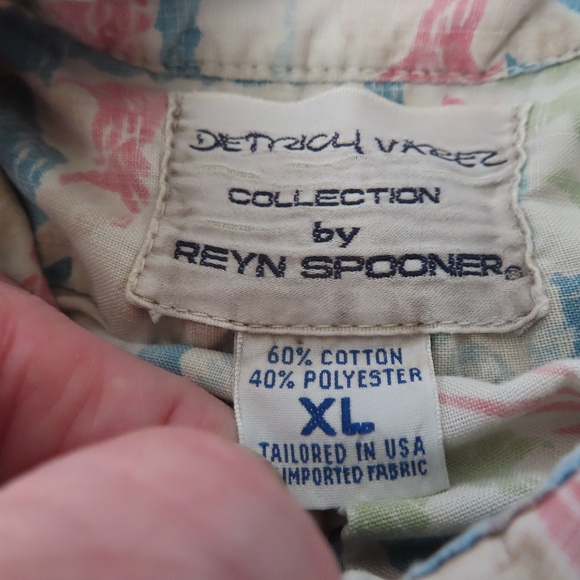 Vtg Reyn Spooner Shirt Dietrich Varez XL Hawaiian Fishing octopus Print - Picture 5 of 5